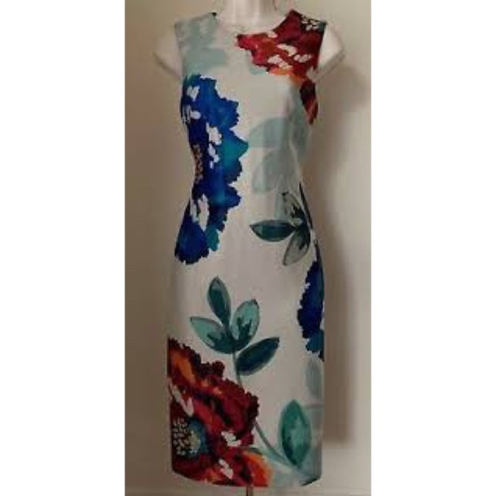 Calvin Klein floral sheath dress